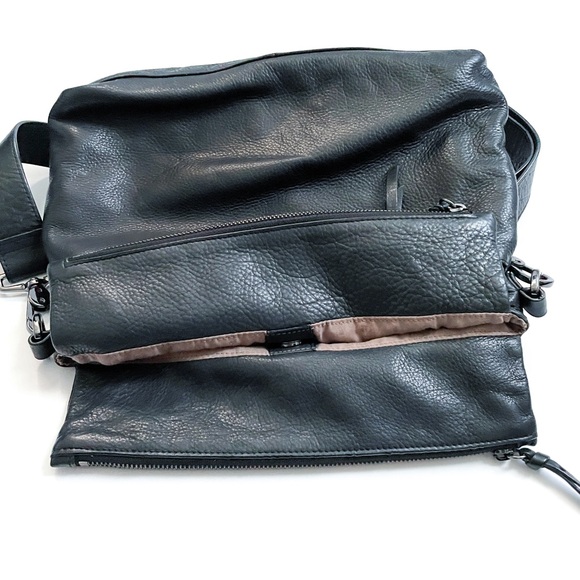 Margot Black Leather Crossbody Shoulder Bag - Picture 4 of 6